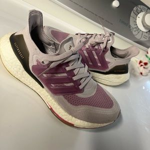 Adidas Womens Shoes White Ice Purple Ultraboost 21 Running Primeblue S23831 Sz 7